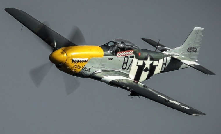 North American P-51 Mustang in flight